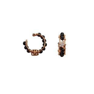 耳骨夹*Jasmo原创天然黑尖晶百搭可爱精致星星可调节耳夹耳蜗夹女