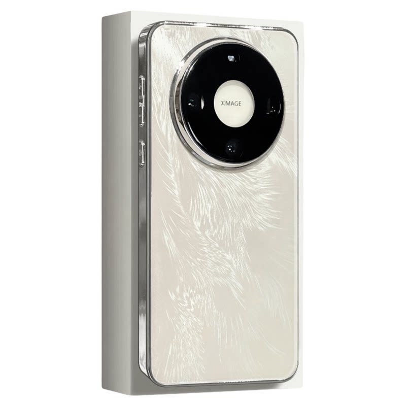 极光羽纱纹适用华为mate60pro手机壳mete60新款日韩mate50por唯美奢华mata80自带镜头膜m70pro+高级感40外壳