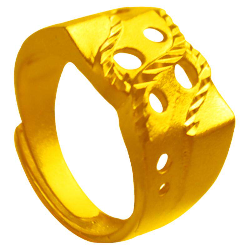 镀黄金戒指活口个性刻字