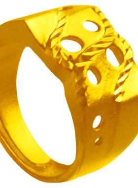 镀黄金戒指活口个性刻字