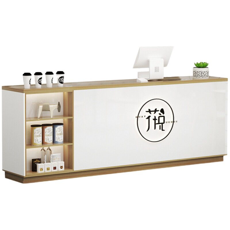 茶水咖啡蛋糕店简约现代风吧台