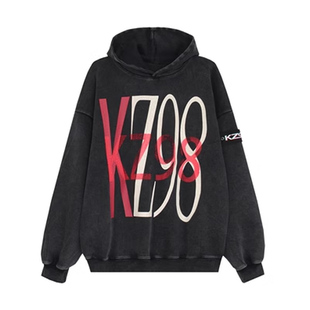 NECOYEP 2025春秋美式高街字母印花连帽卫衣男女宽松休闲百搭上衣