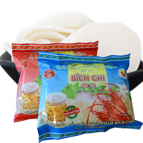 虾片自己炸鲜虾片商用膨化食品网红油炸美食虾饼越南进口虾片包邮