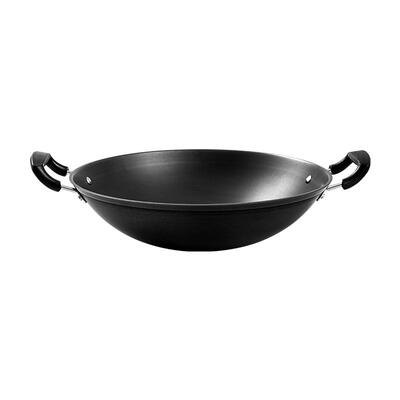 家用加厚双耳圆底老式铸铁锅大锅