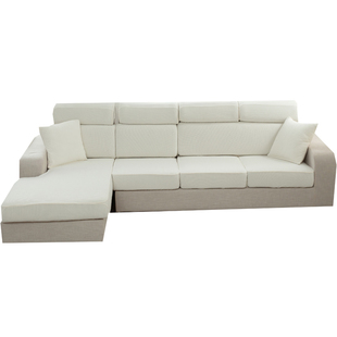 弹力浴帽式沙发套罩全包万能梳化笠垫现代白色靠背头枕三坐一贵妃