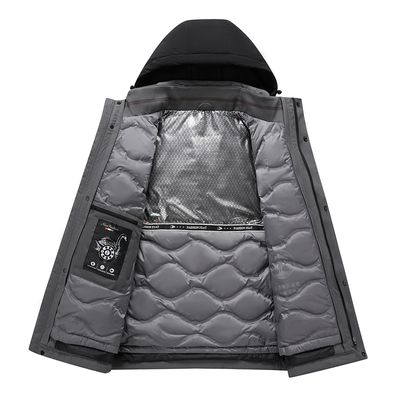 鸭鸭中年鹅绒羽绒服男爸爸装外套