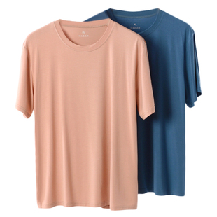 夏季男士睡衣上衣单价优可丝莫代尔圆领短袖t恤宽松可外穿家居服