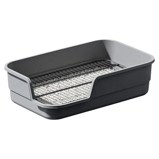 狗厕所超大号防外溅斜口高围栏铁网狗砂盆中小型犬防踩屎排便尿盆