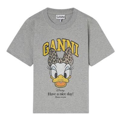 【GANNI x Disney】黛丝印花休闲棉质短袖T恤上衣A1050104920