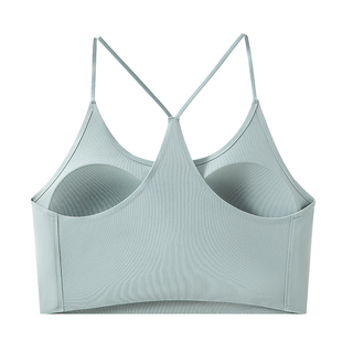 无痕运动可外穿交叉带美背内衣女文胸一体裹胸式抹胸吊带背心上衣