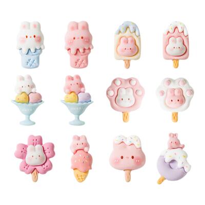 crocs洞洞鞋配饰雪糕甜筒鞋花