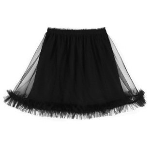 网纱裙半身裙短款小个子高腰a字显瘦黑色短裙设计感半裙春夏新款