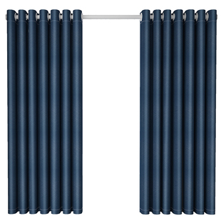 全遮光窗帘免打孔安装超强隔音卧室飘窗客厅挂钩款2025新款遮阳布