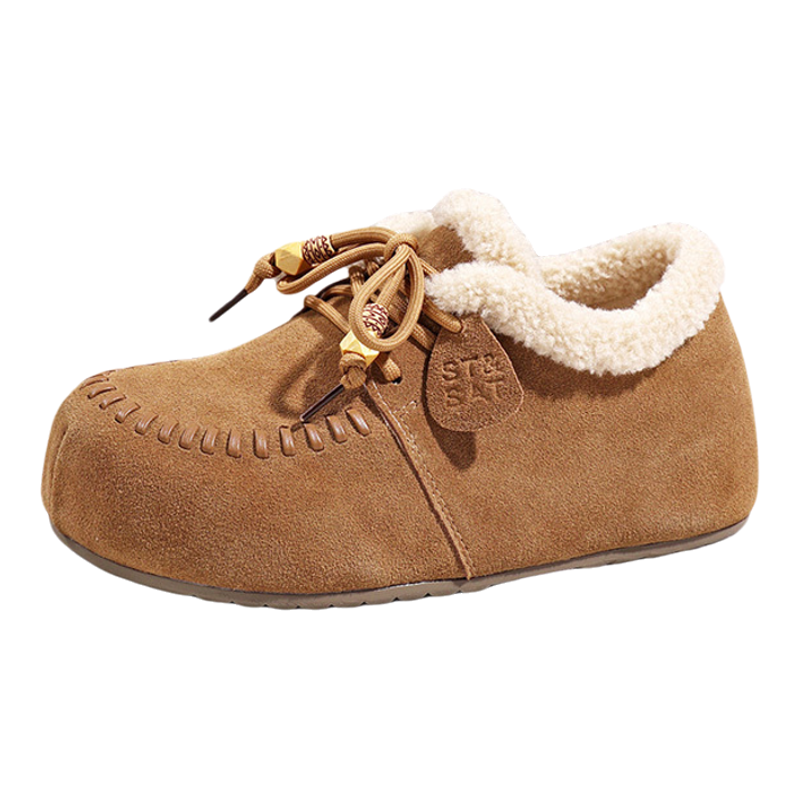 星期六厚底勃肯鞋女鞋新款冬季复古百搭懒人大头鞋女士保暖毛毛鞋