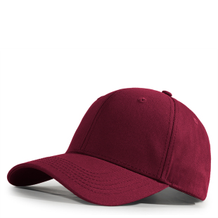 大头围加宽大帽棒球帽女春夏季潮流硬顶显脸小酒红色鸭舌帽遮阳帽