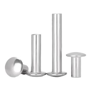 大包装304不锈钢扁圆头半空心铆钉GB873圆头空心铆钉M2M2.5M3M4M5