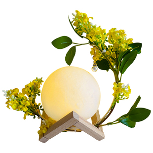 中秋节仿真桂花月亮灯摆件手工diy制作材料创意中秋灯笼挂件装饰