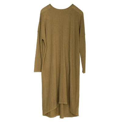 【羊毛精选】ZOLLE因为纯色百搭利落剪裁显瘦针织连衣裙女秋冬