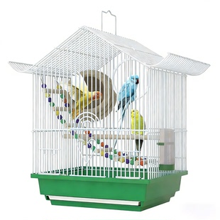 鹦鹉鸟笼八哥虎皮玄凤绣眼专用鸟笼子大号家用金属鸟别墅文鸟观赏