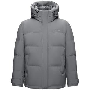 HLA/海澜之家运动连帽羽绒服25秋冬新款石墨烯白鸭绒保暖厚外套男