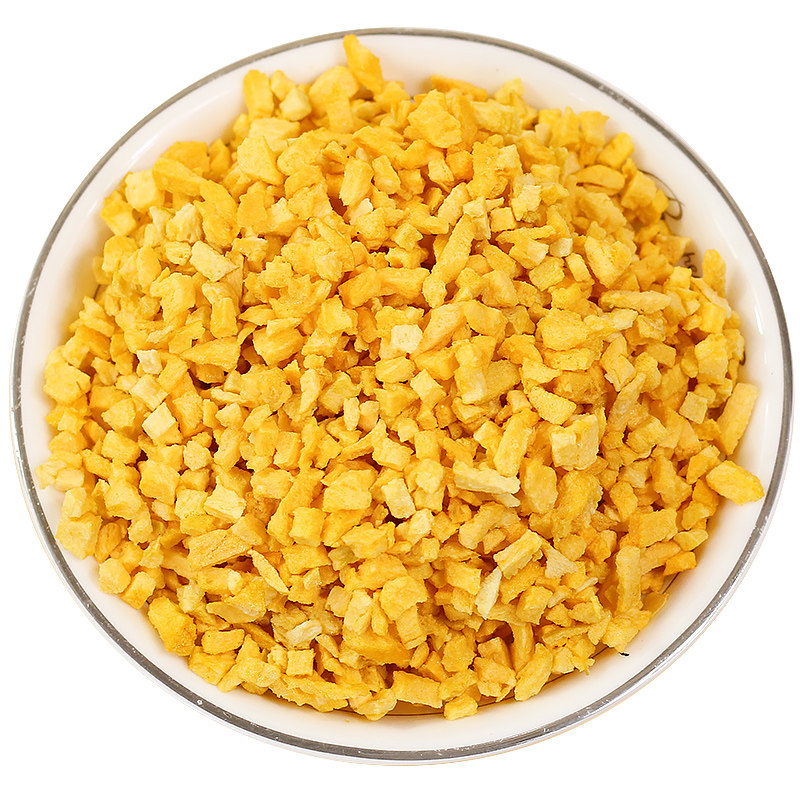冻干黄桃丁脆粒黄桃干桃子块桃肉水果干500g水蜜桃碎烘焙专用商用