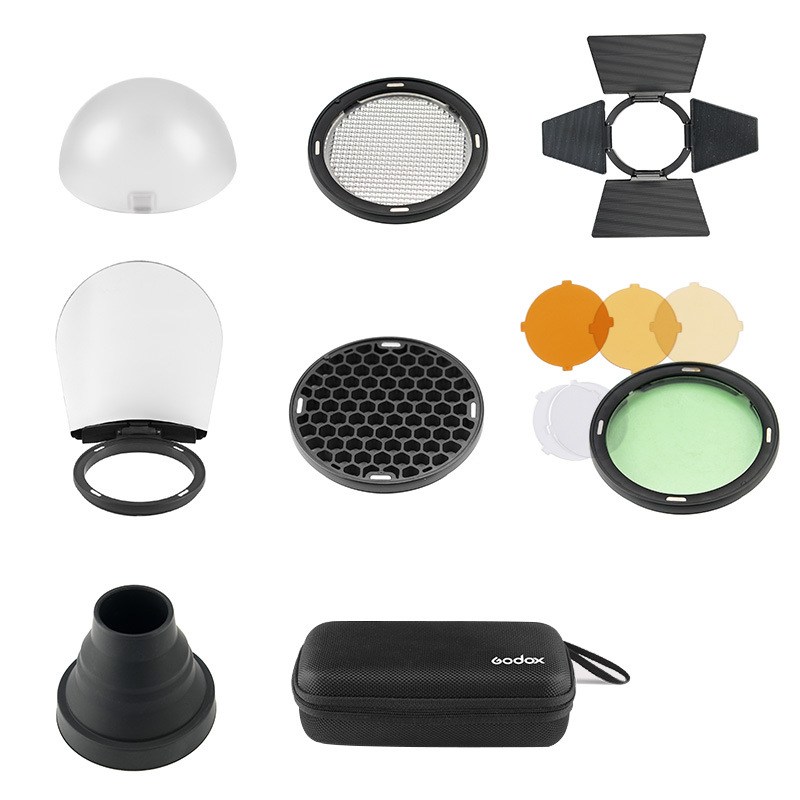 神牛AK-R1圆形灯头ad200 V1机顶闪光摄影附件AD100pro柔光球蜂巢