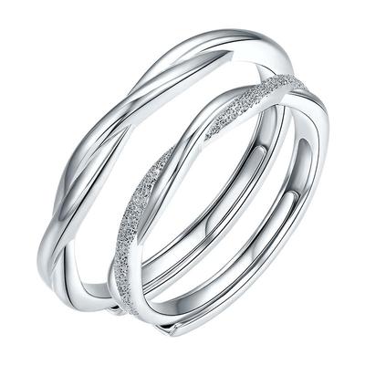 六桂福珠宝S925银戒指镶锆石