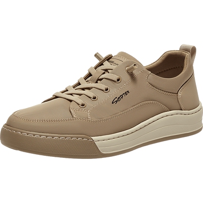 百思图男透气休闲运动板鞋