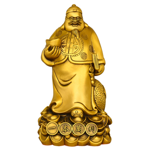 钱掌柜铜财主地主一本万利账房先生钱老板摆件客厅书房工艺品礼品