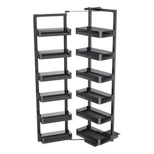 高柜拉篮厨房橱柜大怪物高深浅柜调味篮零食柜阻尼开门式联动拉篮