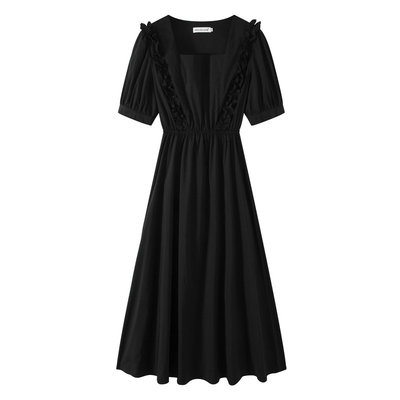 清仓123厘米长收腰显瘦连衣裙夏