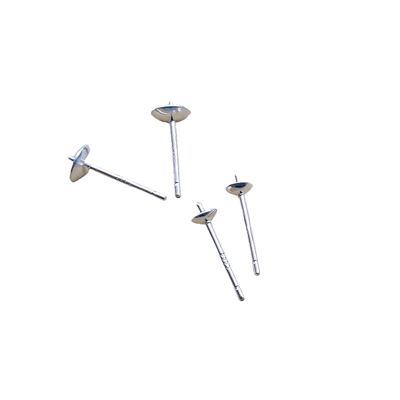 耳环饰品手工DIY碗针999纯银