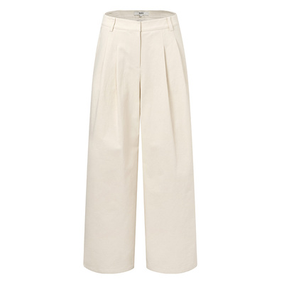 RAIVE直筒全棉舒适纯色长裤