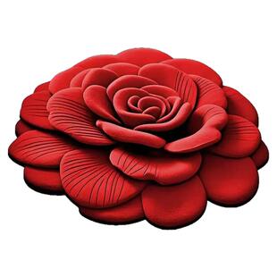 3D立体硅藻泥浴室地垫牡丹花开玫瑰花卫生间地毯吸水速干防滑脚垫