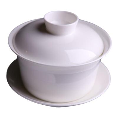 唐山创意功夫茶具整套骨瓷盖碗