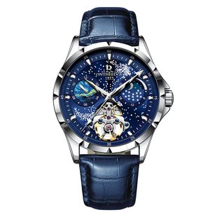 梵高星空手表男款全自动机械表名牌瑞士品牌镂空男士正品夜光十大
