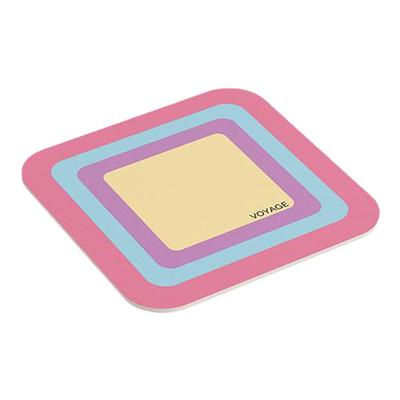 巴胺彩色吸水杯垫隔热餐垫轻奢