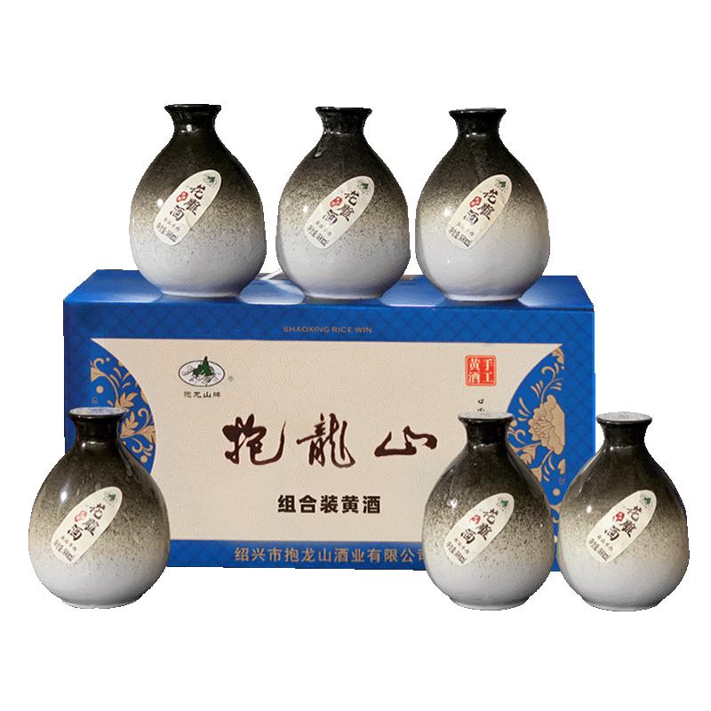 抱龙山牌绍兴正宗黄酒整箱花雕酒十二年500ml*6瓶加饭酒糯米老酒