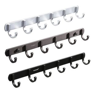 太空铝挂钩卫生间墙上承重浴室厕所毛巾挂衣钩厨房挂架入户排钩