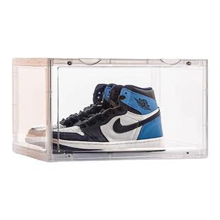 GOTO优选透明侧开鞋盒球鞋展示磁吸收纳盒子塑料鞋柜防氧化鞋盒