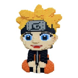 鸣人卡卡西积木小颗粒串联拼装玩具生日礼物手办模型摆件火影忍者