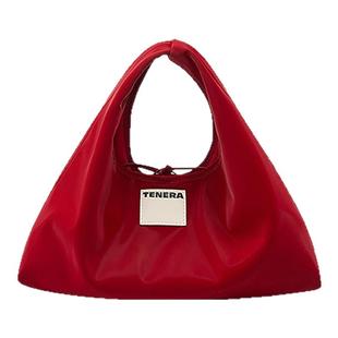 【新年礼物】TENERA丝绒HOBO手拎包包女款小众通勤斜挎包红色婚包