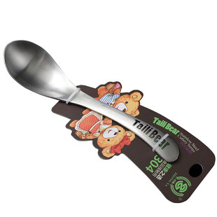 韩式泰利熊304不锈钢家用勺子汤匙 加厚创意可爱儿童喝汤餐具8601