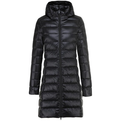 中长款羽绒服轻薄款加肥大码老人