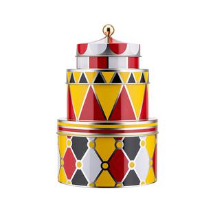 ALESSI艾烈希/马戏团储物盒套装收纳糖果饼干马口铁密封送礼