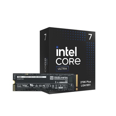 Intel/英特尔u7 Ultra 7 270K/265K/250kcpu搭威刚D300 6000 24G