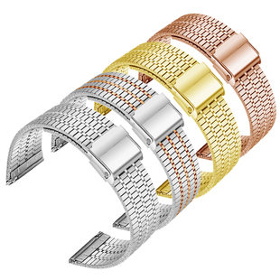 适配华为watch5/4/3pro GT6 GT5新款竹节精钢运动不锈钢手表带男