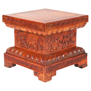 佛像底座财神莲花台观音实木制加高供奉关公摆件托架定制供佛家用