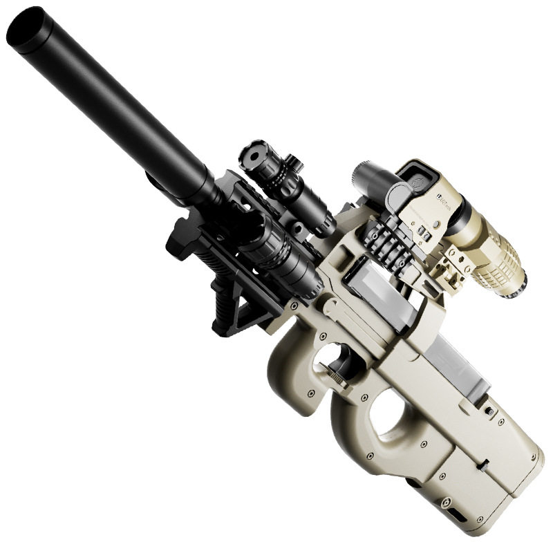 P90冲锋枪电动连发水晶玩具