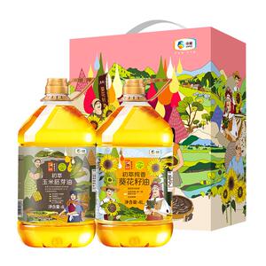 中粮初萃8L食用油礼盒玉米油葵花籽油
